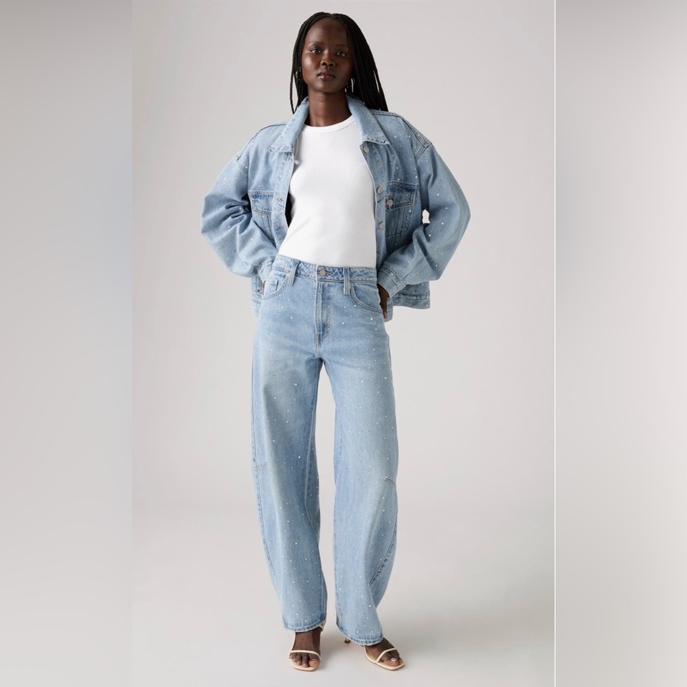 Levi's Baggy Dad Barrel Leg Jeans. Dazzle Me. Size 26
